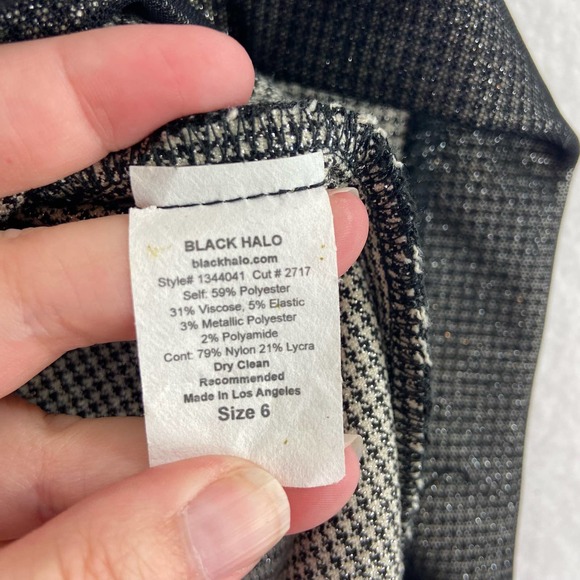 Black Halo‎ Skirt Sz 6 Stretch - Picture 3 of 7
